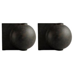 Set of 2 Coffee Offset Vases Big by 101 Copenhagen