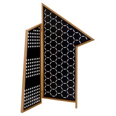 Opto 1/2 Folding Screen Black Lacquered by Colé Italia