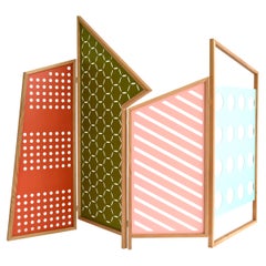 Opto Folding Screen 4 Colors Lacquered by Colé Italia