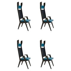 Set of 4, Colette Armchairs, Tourquoise - Blue - Tourquoise by Colé Italia