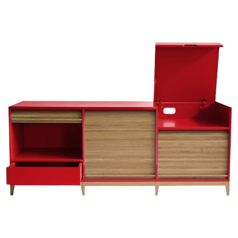 Tapparelle Sideboard, Cherry Red by Colé Italia