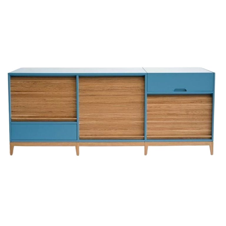 Tapparelle Sideboard, Azure by Colé Italia For Sale
