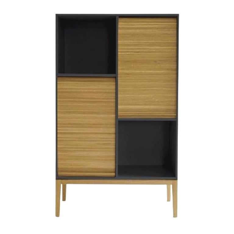 Tapparelle Large Cabinet, Black by Colé Italia For Sale