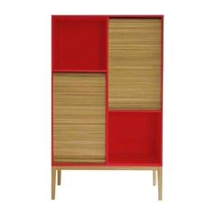 Tapparelle Large Cabinet, Cherry Red by Colé Italia