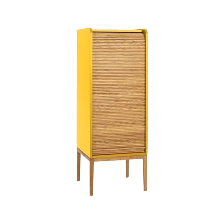 Tapparelle Medium Cabinet, Mustard Yellow by Colé Italia For Sale