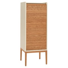 Armoire moyenne Tapparelle, blanc sable de Colé Italia