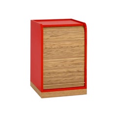 Tapparelle Wheels Cabinet, Cherry Red by Colé Italia