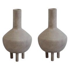 Set of 2 Taupe Duck Vase Fat by 101 Copenhagen
