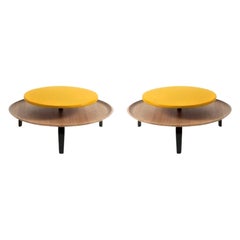 Set of 2, Secreto 60 Coffee Tables, Yellow, “Mitzouko” by Colé Italia