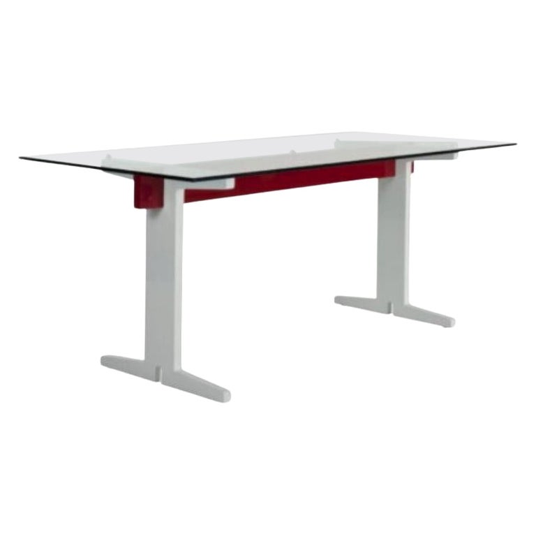 T01 White & Red Table by Colé Italia