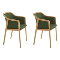 Set of 2, Vienna Soft Little Armchair, Palm by Colé Italia