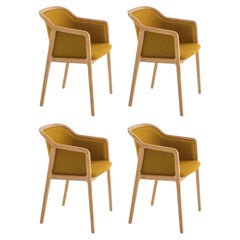 Set of 4, Vienna Soft Little Armchairs, Curry by Colé Italia