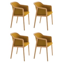 Set of 4, Vienna Soft Little Armchairs, Curry by Colé Italia