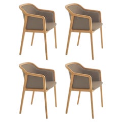 Ensemble de 4 fauteuils Vienna Soft Little, chromés par Colé Italia