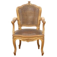 French 19th Century Gilt Wood Child Armchair