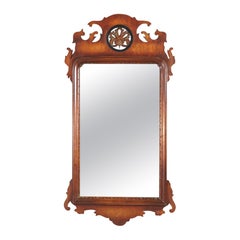 Chippendale Style Mahogany & Ebonized Cut-Out Wall Mirror by Simonds, c1940