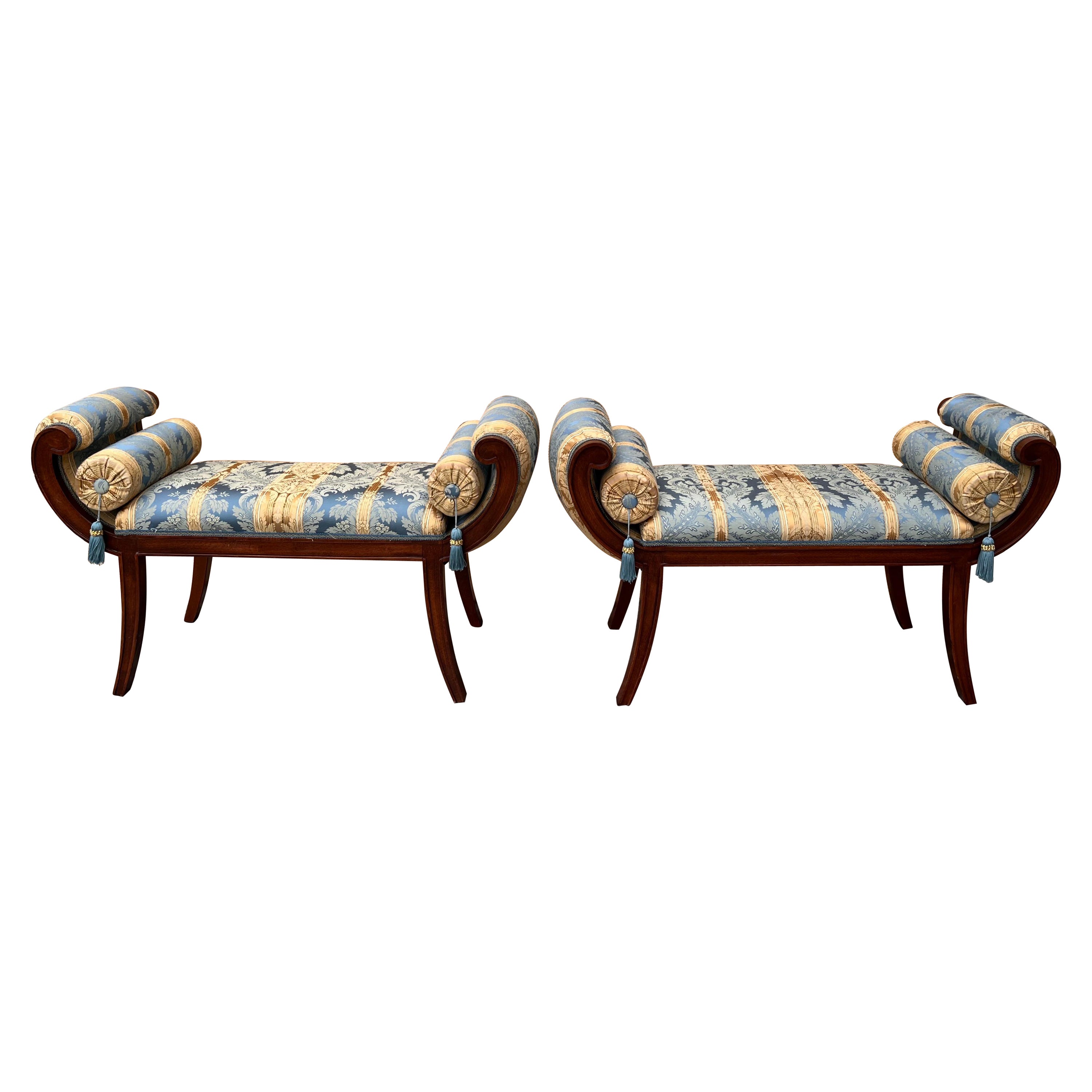 Late 20th Century Hollywood Regency / Neoclassical Style Window Benches