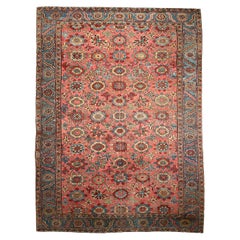 Prächtiger antiker persischer Heriz-Teppich mit seltenem Mina-Khani-Design, ca. 1920er Jahre