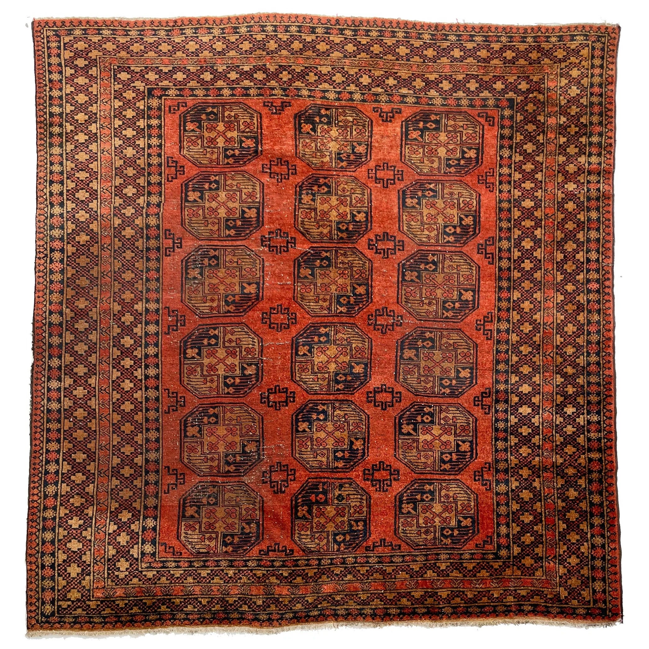 Tapis de laine Antiquities unique de forme carrée en vente