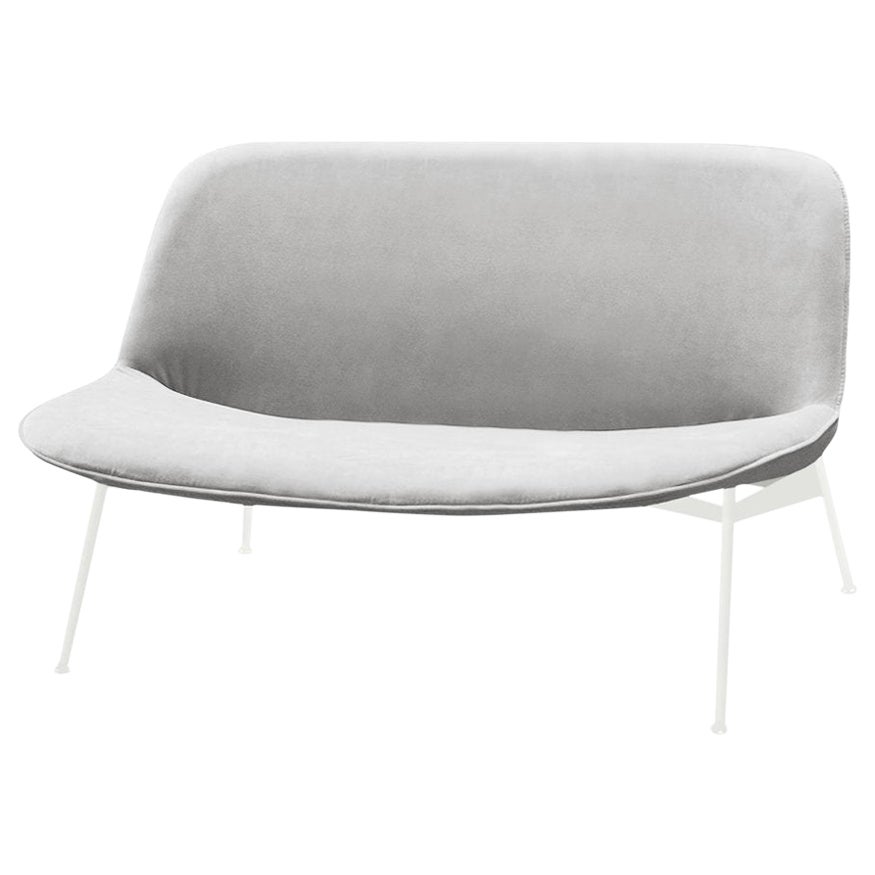 Chiado Sofa, Clean Water, Large with Aluminium and White