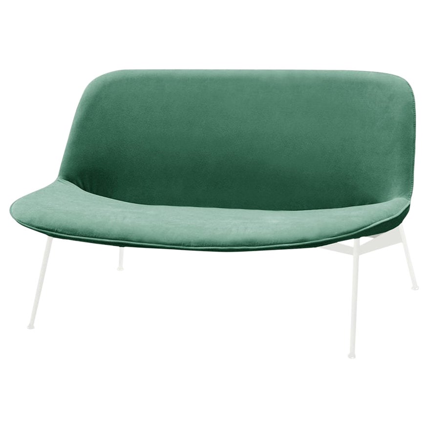 Chiado Sofa, Clean Water, Large with Paris Green and White For Sale