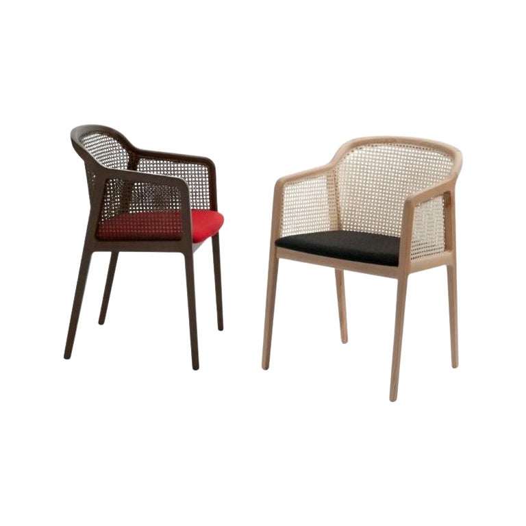 Set of 2, Vienna Little Armchairs, Canaletto, Red & Anthracite by Colé Italia