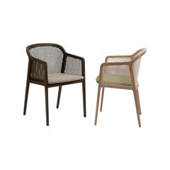 Lot de 2 fauteuils Vienna Little, Canaletto Beige & Beech Green de Colé Italia