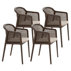 Set of 4, Vienna Little Armchair, Canaletto, Beige by Colé Italia