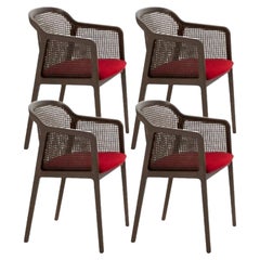 Set of 4, Vienna Little Armchair, Canaletto, Red by Colé Italia