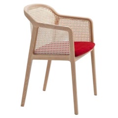 Vienna Kleiner Sessel, Buchenholz, Roter Samt von Colé Italia