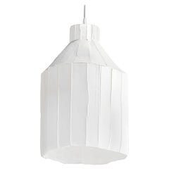 Contemporary Ceramic White SUFI Lamp Corteccia Texture