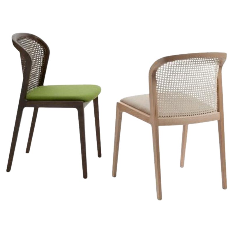 Set of 2, Vienna Chair, Canaletto Acid Green & Beech Wood Beige by Colé Italia