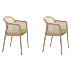 Ensemble de 2 fauteuils Vienna Little, en hêtre, vert acide de Colé Italia