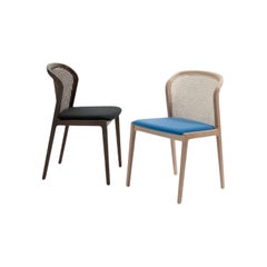 Ensemble de 2, chaise Vienna, Canaletto Anthracite & Beech Light Blue par Colé Italia