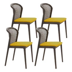 Set of 4, Vienna Chair, Canaletto, Ocre by Colé Italia