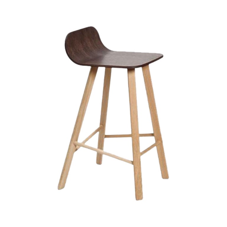 Tria Stool, Low Back, Coffee by Colé Italia For Sale