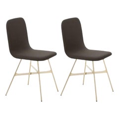 Ensemble de 2, Tria Gold Upholstered, Coffee by Colé Italia