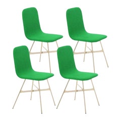 Set of 4, Tria Gold Upholstered, Menta by Colé Italia
