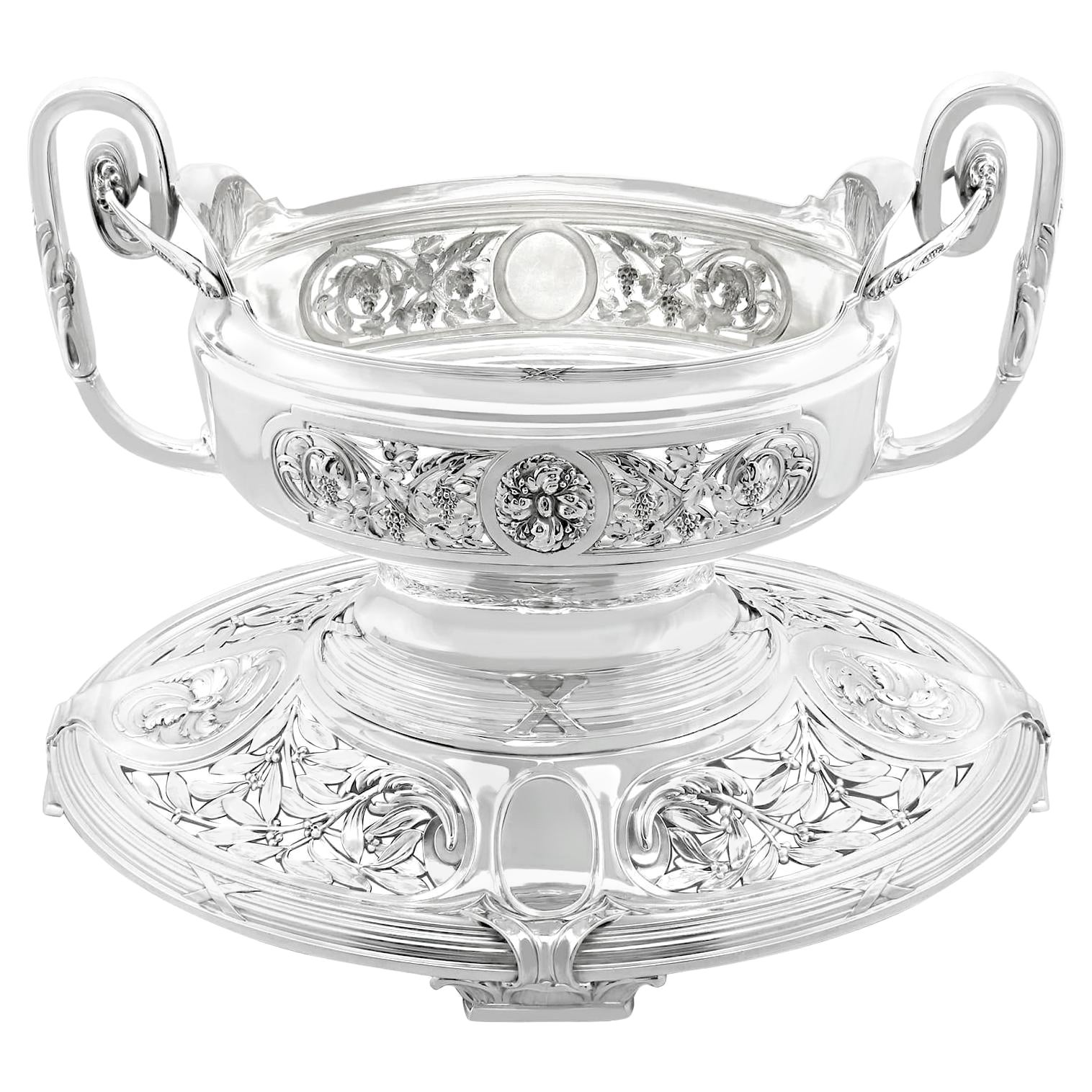 Antique Art Nouveau German Silver Centrepiece