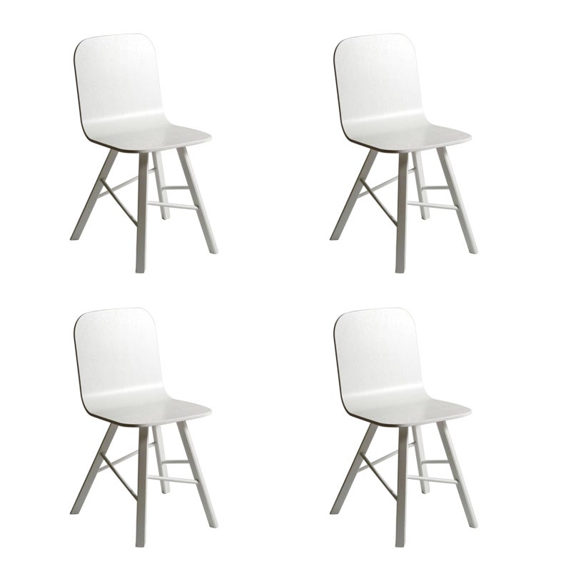 Set of 4, Tria Simple Oak, RAL Color Seat and/or Legs by Colé Italia