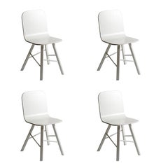 Set of 4, Tria Simple Oak, RAL Color Seat and/or Legs by Colé Italia