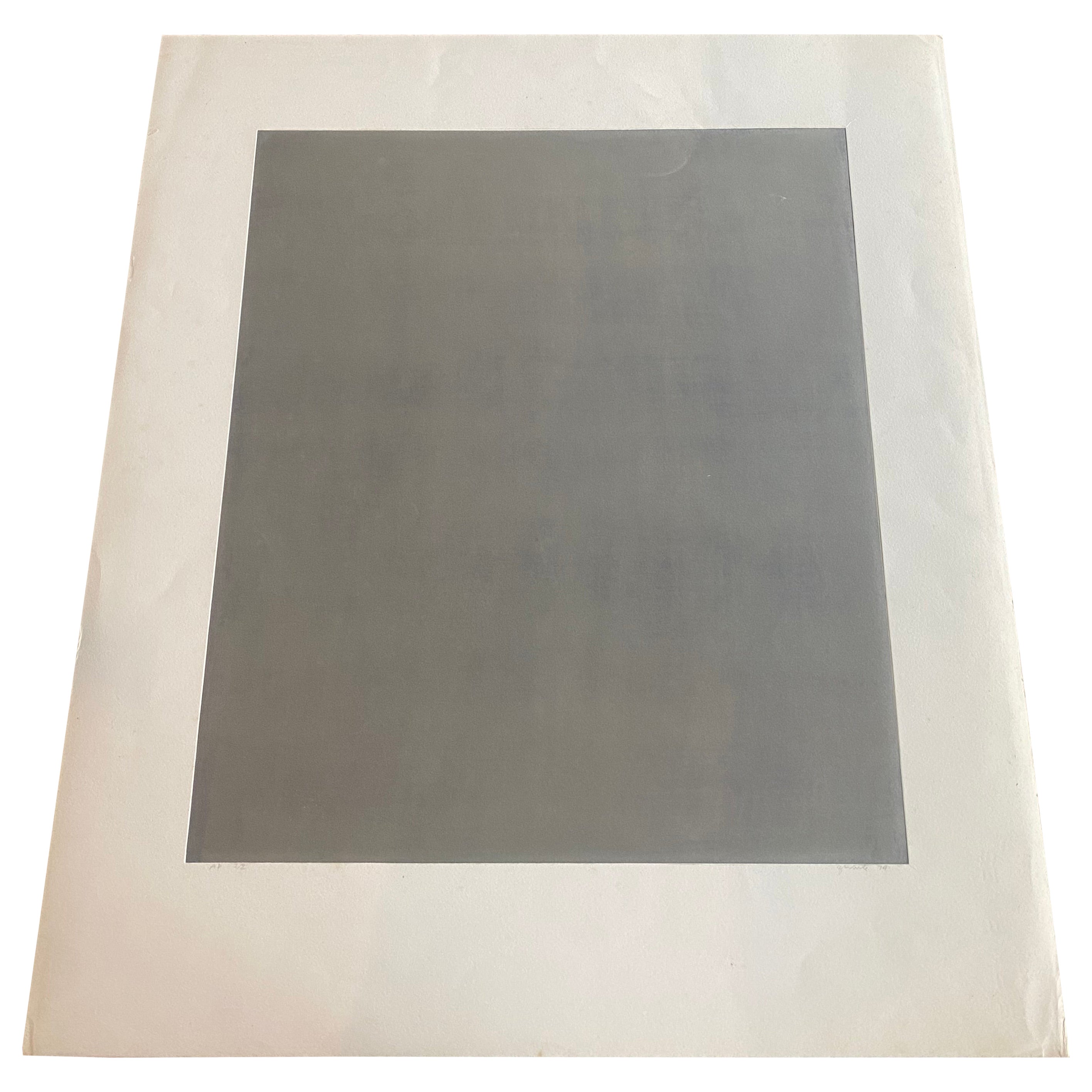 Monochrome schwarze grafische/lithographie von Jerry Zenuik, ungerahmt im Angebot