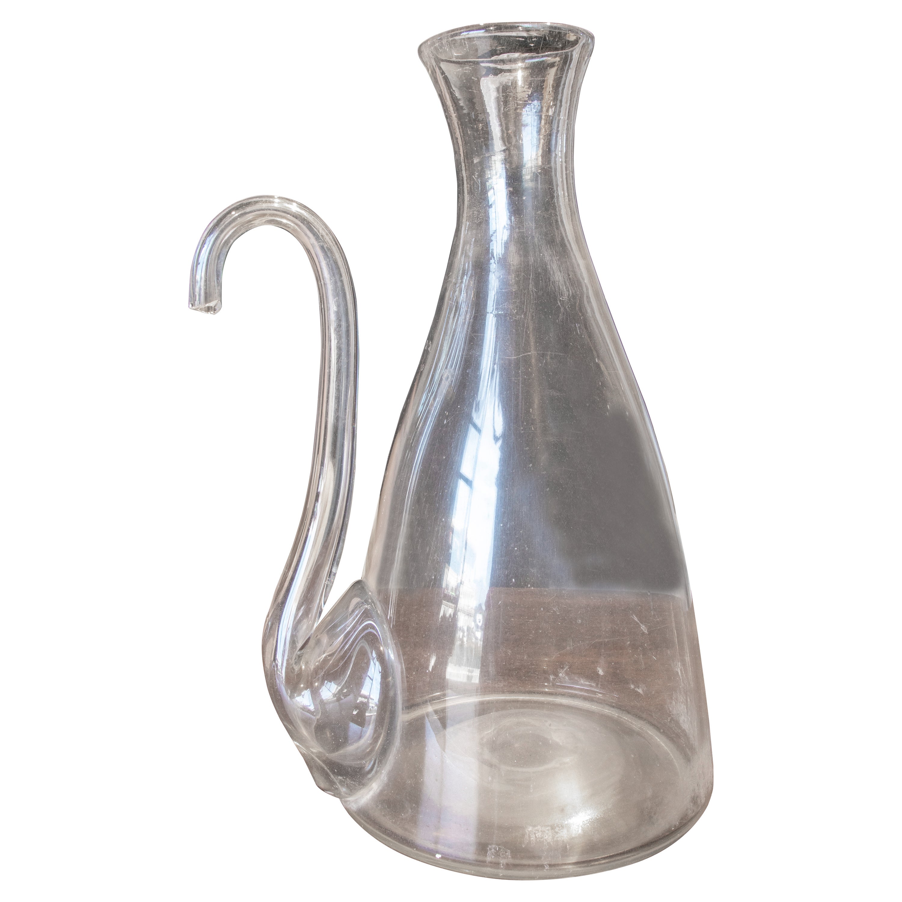 19th Century Spanish Pharmacy Bottle Made with Blowing Technique For Sale