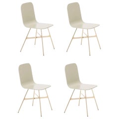 Set di 4 sedie Tria Simple Gold, Ral Color di Colé Italia