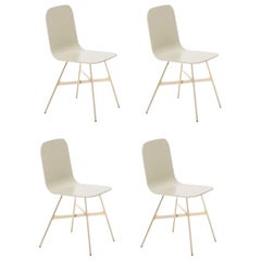 Set of 4, Tria Simple Gold, Ral Color Seat by Colé Italia