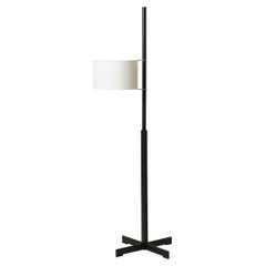 Miguel Milá 'TMM' Floor Lamp in Black Oak and White Parchment for Santa & Cole