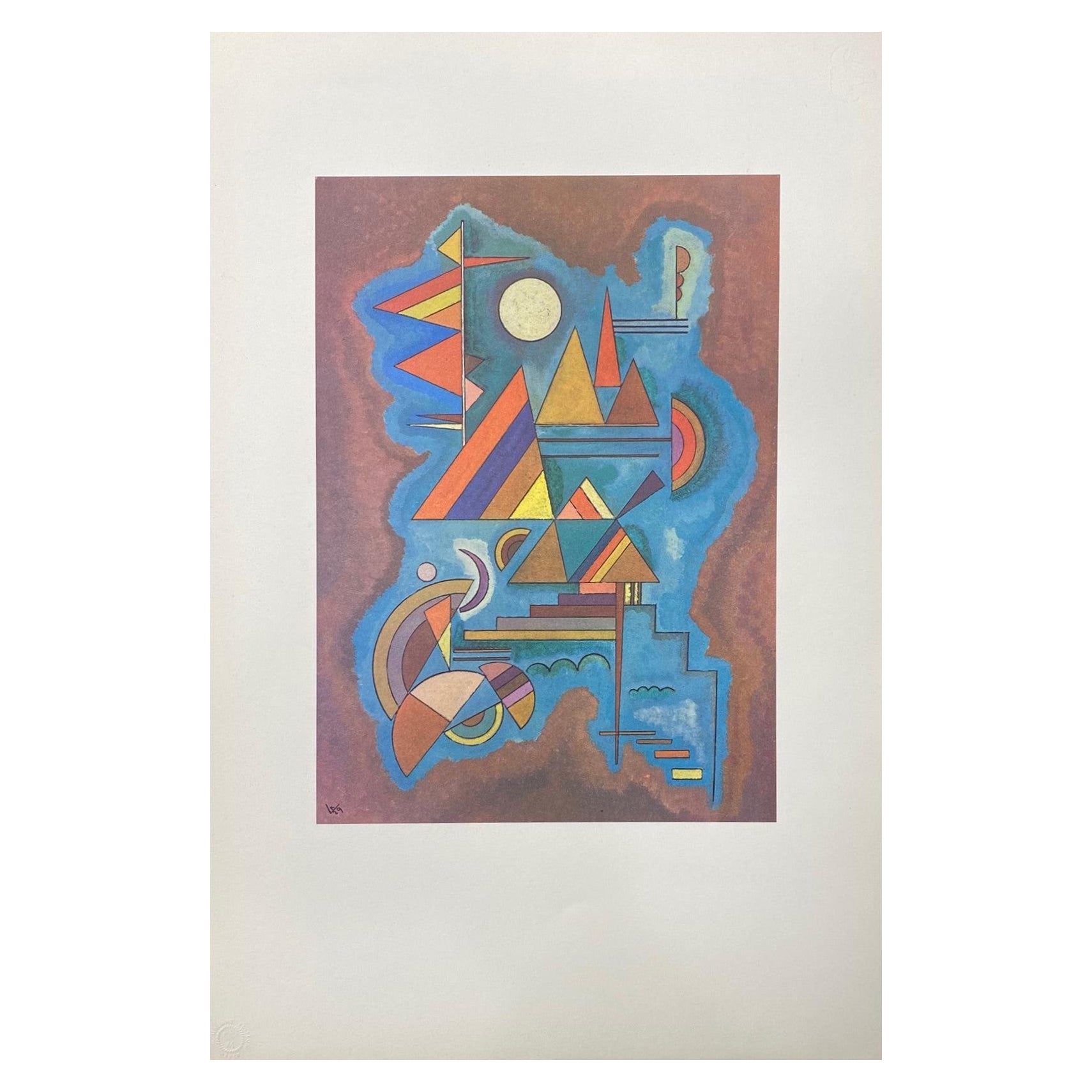 Lithographie offset Wassily Kandinsky Standing de Maeght R59 en édition limitée