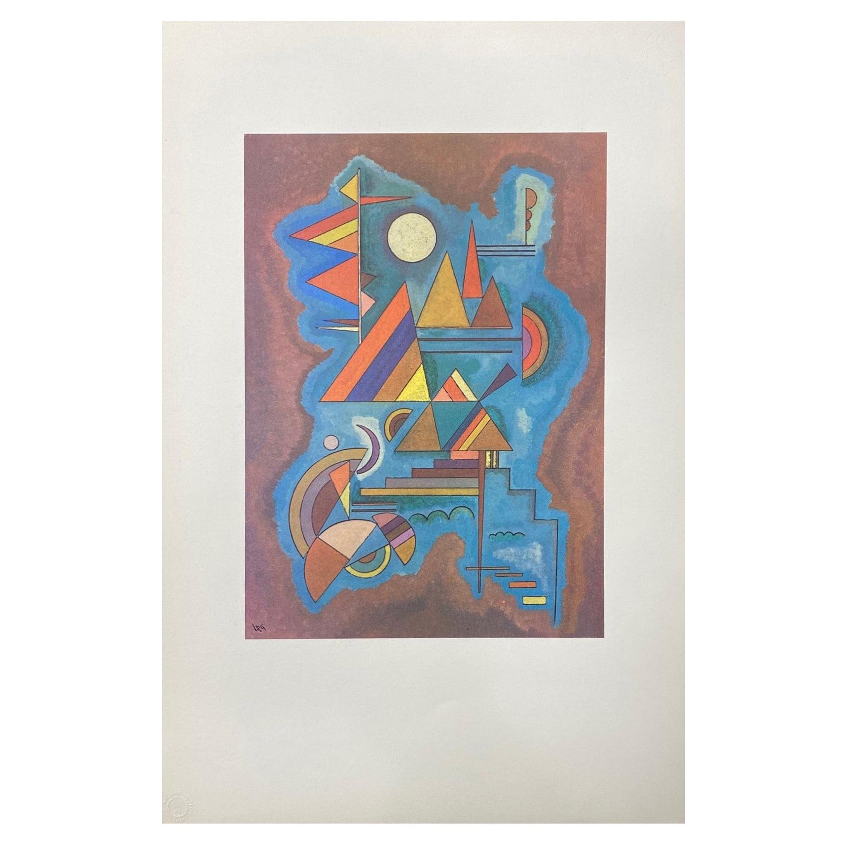 Wassily Kandinsky Litografía offset de edición limitada "De pie" Maeght R59