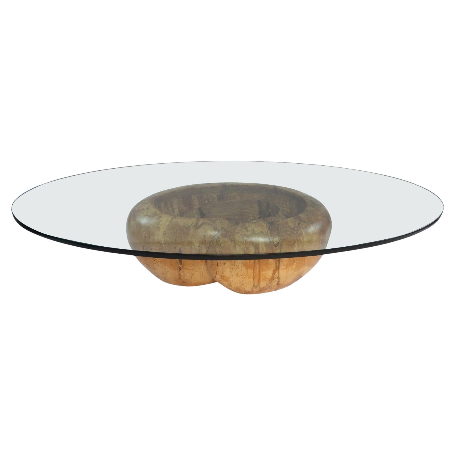 Spiral Coffee Table in Spalted Maple by Howard Werner  For Sale