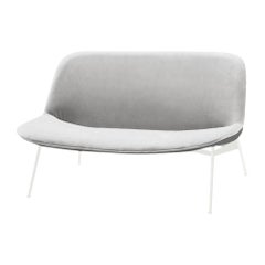 Chiado Sofa, Clean Powder, Small with Aluminium and White